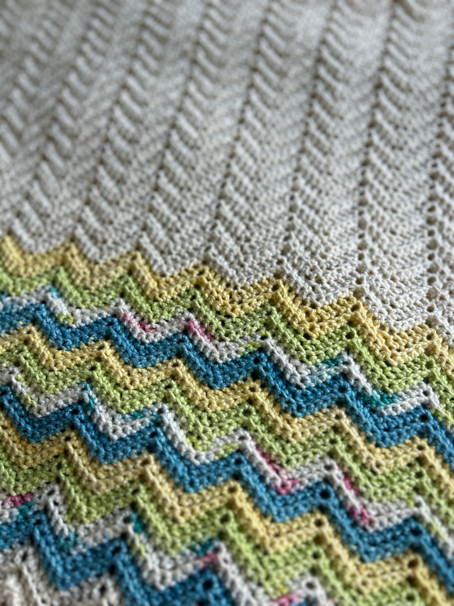 Organic Cotton Crochet Baby Blanket